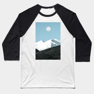 Full Moon in the Mountains Baseball T-Shirt